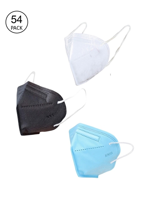 

OOMPH Pack Of 54 5-Ply Reusable Anti-Pollution KN95 Face Masks, Black