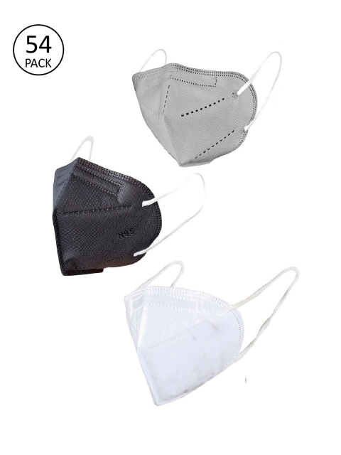 

OOMPH Pack of 54 Anti-Pollution Reusable 5-Layer Mask, Black