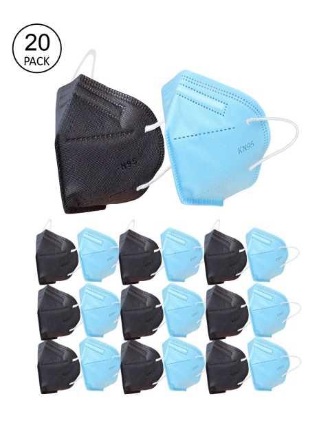 

OOMPH Pack Of 20 5-Ply Reusable Anti-Pollution KN95 Masks, Black