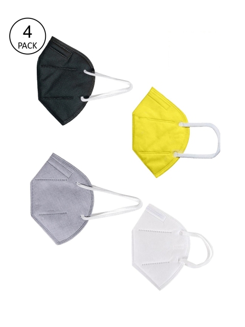 

OOMPH Unisex Pack Of 20 5-Ply Reusable Anti-Pollution KN95 Face Masks, Yellow