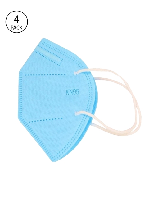 

OOMPH Unisex Pack Of 4 5-Ply Reusable Anti-Pollution KN95 Face Masks, Blue