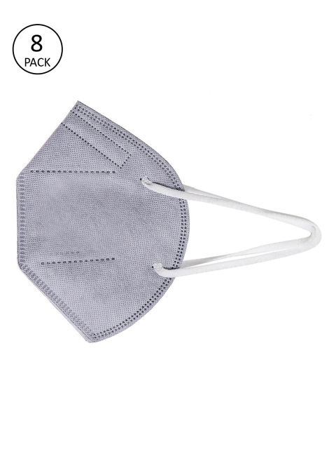 

OOMPH Unisex Pack Of 8 5-Ply Reusable Anti-Pollution KN95 Face Masks, Grey