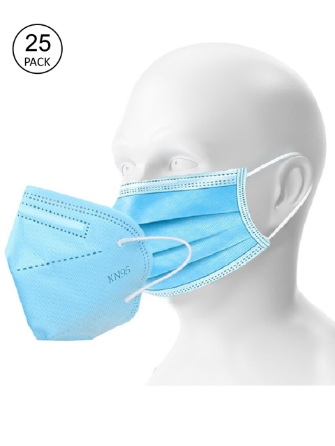

OOMPH Pack Of 25 Disposable 3-Ply & 6 5-Ply KN95 Double Masks, Blue