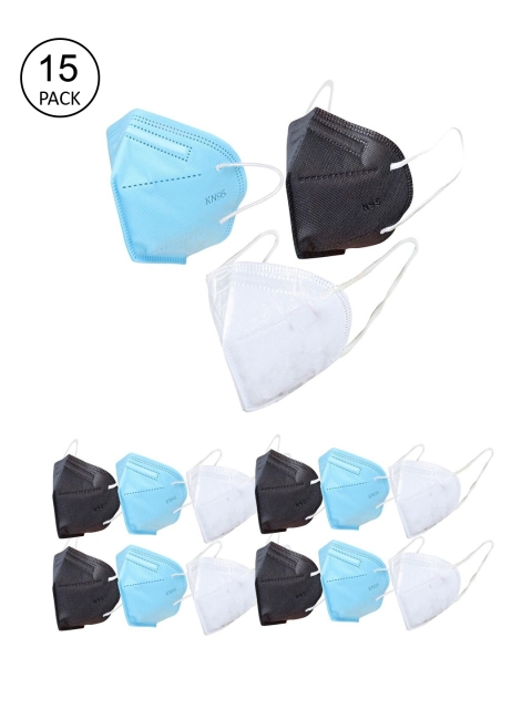 

OOMPH Pack Of 15 5-Ply Reusable Anti-Pollution KN95 Masks, Black