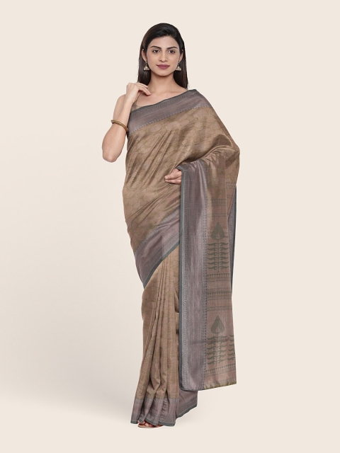 

Pothys Copper-Toned Woven Design Zari Tissue Saree