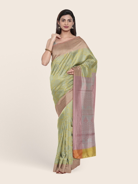 

Pothys Green Woven Design Zari Tissue Saree