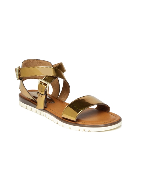 

Catwalk Women Bronze-Toned Solid Open-Toed Flats