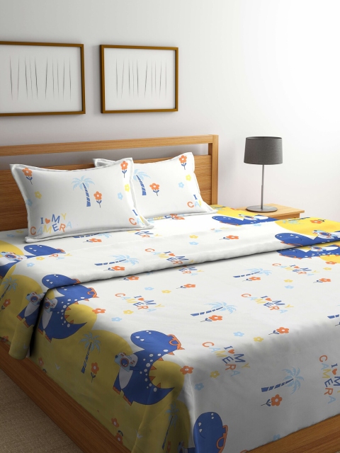 

KLOTTHE Multi Cartoon Characters Printed Double King Bedding Set
