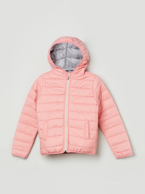 

max Girls Pink Windcheater Padded Jacket