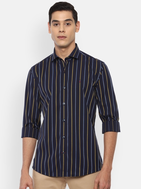 

Louis Philippe Sport Men Navy Blue Slim Fit Striped Formal Shirt