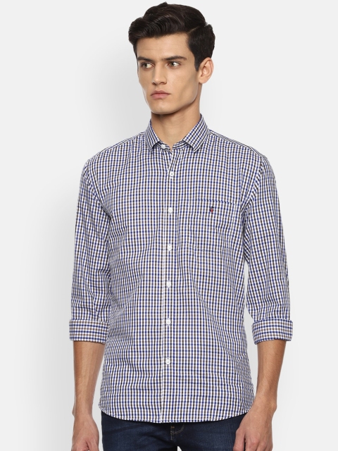 

Louis Philippe Sport Men White Slim Fit Checked Pure Cotton Casual Shirt