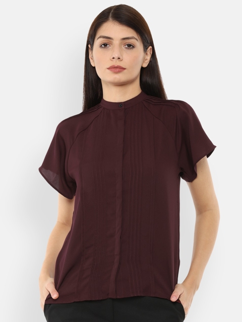 

Van Heusen Woman Women Maroon Casual Shirt
