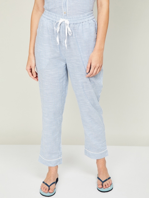 

Ginger by Lifestyle Grey Striped Cotton Lounge Pants