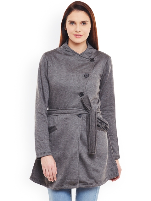 

Belle Fille Grey Melange Standard Fit Overcoat