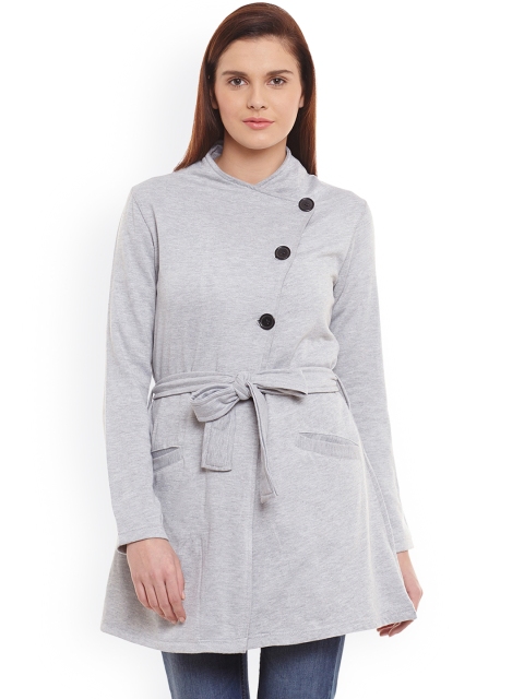 

Belle Fille Grey Melange Standard Fit Overcoat