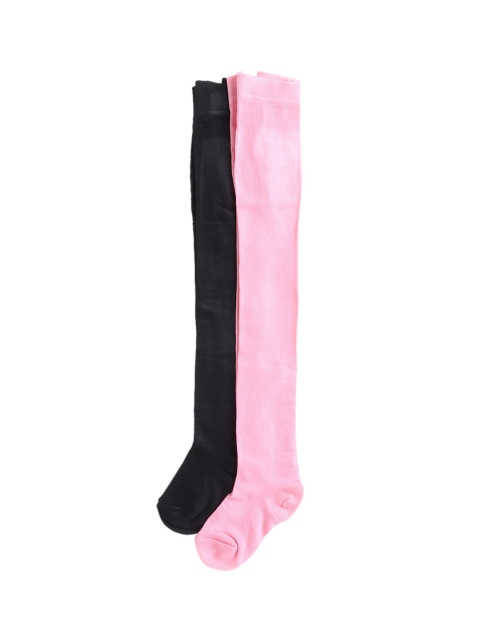 

Hopscotch Girls Pink & Black Pack Of 2 Wool Stockings