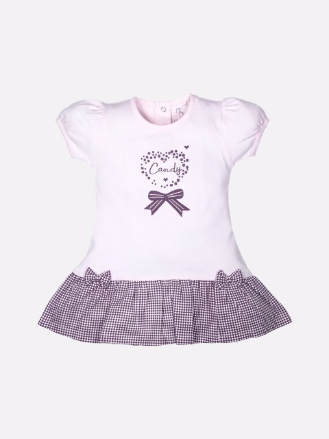 

BABY GO Girls Pink Drop-Waist Dress, Multi