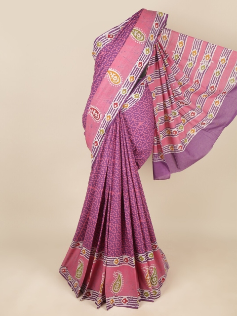 

Pothys Violet Batik Pure Cotton Saree