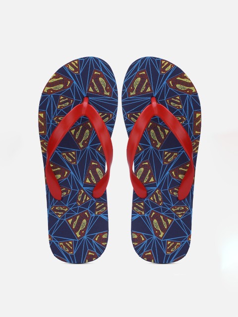 

Free Authority Superman Men Navy Blue & Red Printed Rubber Thong Flip-Flops
