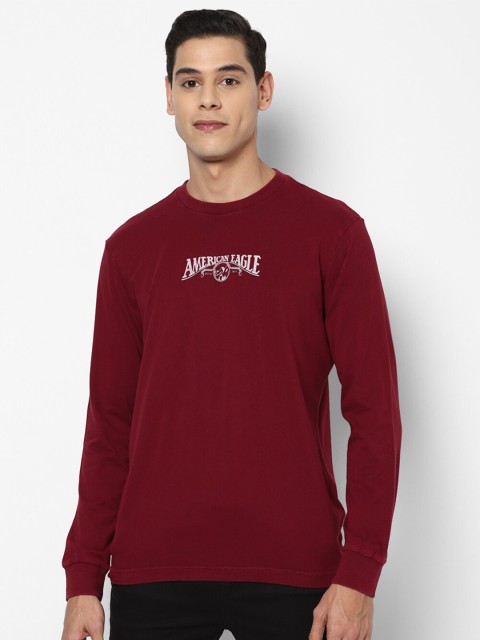

AMERICAN EAGLE OUTFITTERS Men Maroon Printed T-shirt