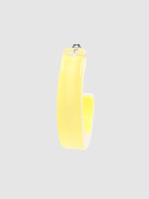

ONLY Yellow Contemporary Half Hoop Earrings