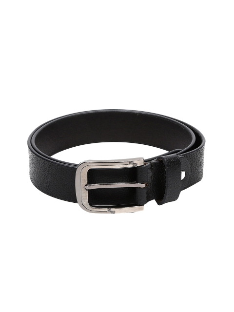 

WildHorn Men Black Textured Genuine Leather Belt