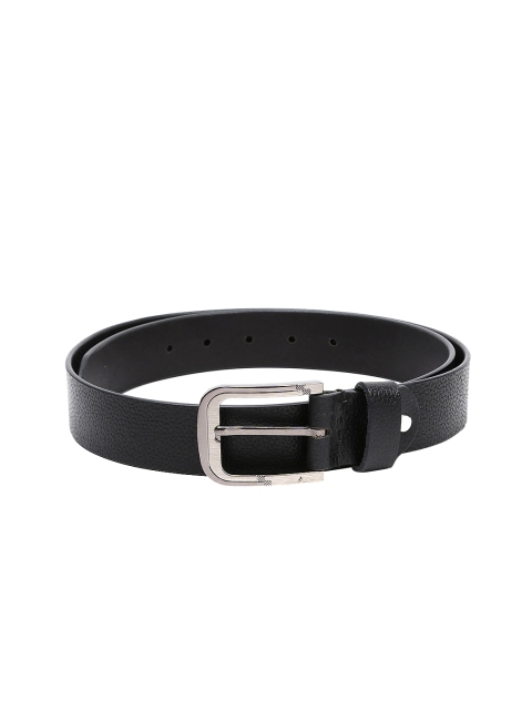 

WildHorn Men Black Textured Genuine Leather Belt