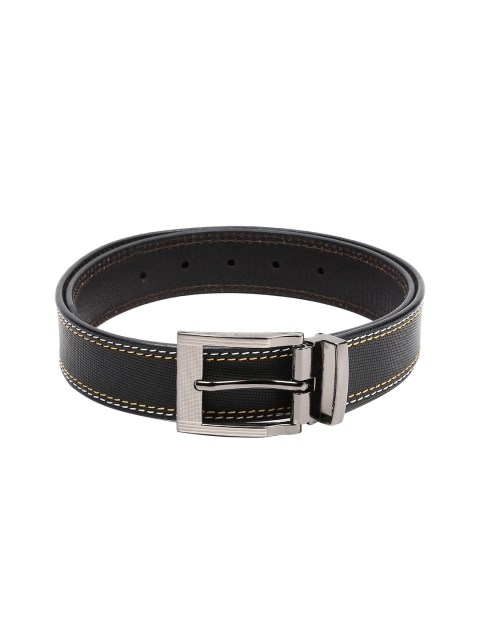 

WildHorn Men Black Textured Genuine Leather Belt