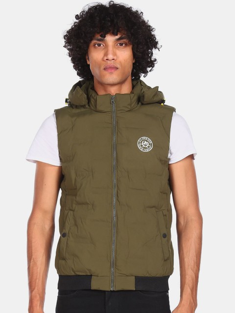 

U S Polo Assn Men Green Crop Bomber Jacket