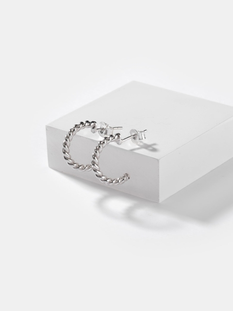 

SHAYA 925 Silver Contemporary Hoop Earrings