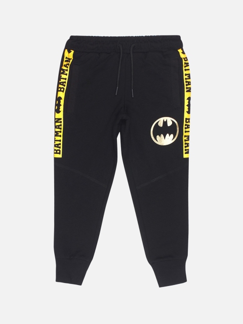 

Kids Ville Boys Black Batman Printed Pure Cotton Joggers