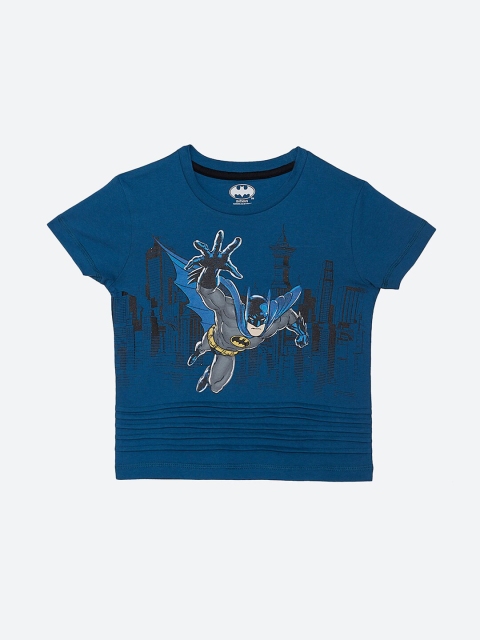 

Kids Ville Boys Blue Batman Printed Pure Cotton T-shirt