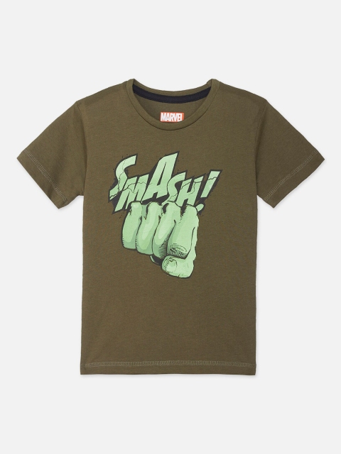 

Kids Ville Boys Green Hulk Printed T-shirt