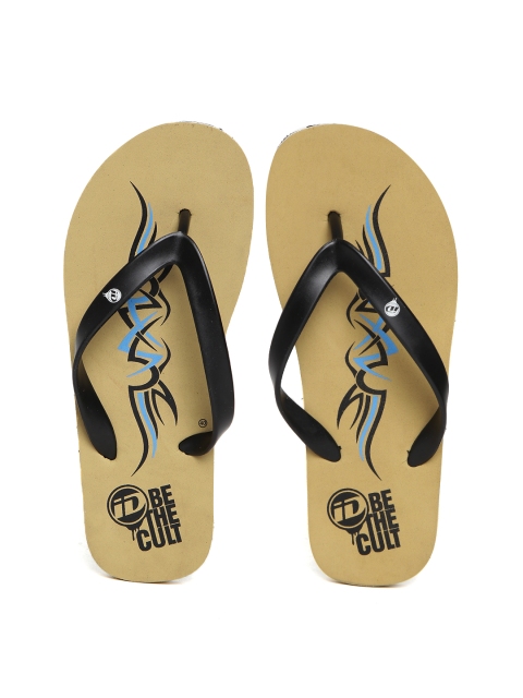 

ID Men Beige & Black Printed Flip-Flops