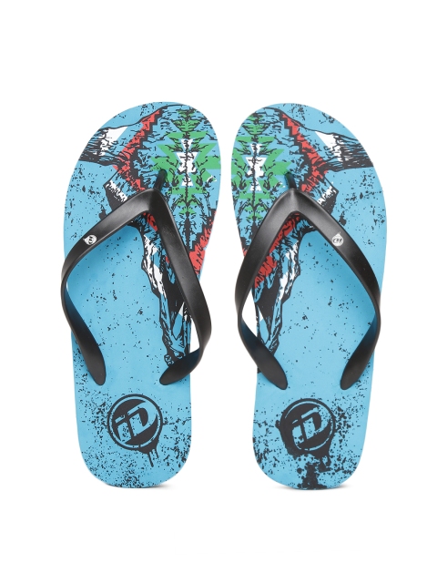 

ID Men Black & Blue Printed Flip-Flops