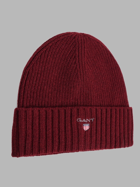 

GANT Men Red Solid Woollen Beanie