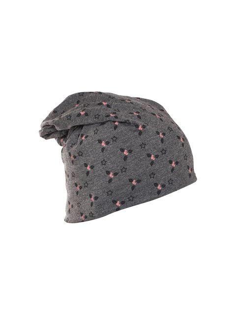 

VIMAL JONNEY Women Grey & Pink Printed Beanie