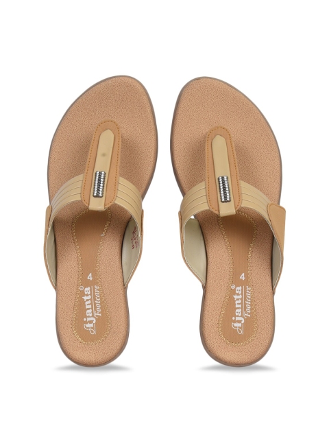 

Ajanta Women Beige Embellished Open Toe Flats