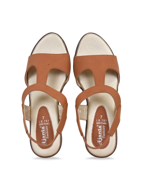 

Ajanta Tan Block Sandals