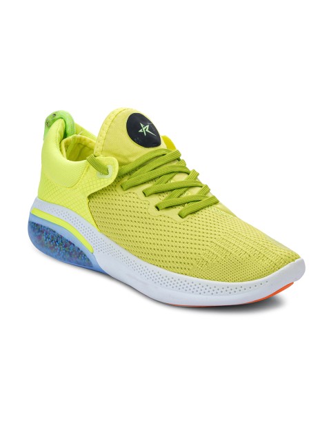 

REFOAM Men Lime Green Woven Design Sports Running Shoes