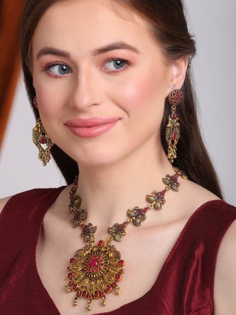 

NEUDIS Women Gold-Plated Stone Embellished Jewelry Set