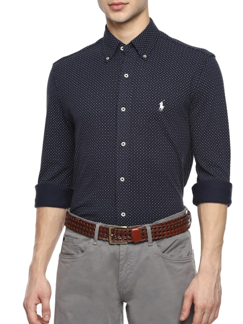 

Polo Ralph Lauren Men Blue Printed Casual Shirt