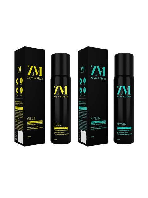 

ZM Zayn & Myza Pack of 2 Glee & Hymn Body Spray 240 ml, Transparent