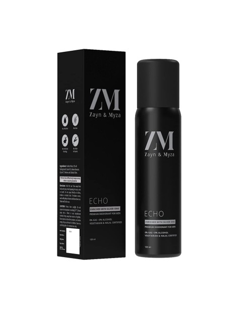 

ZM Zayn & Myza Men Echo No Alcohol Body Spray 120 ml, Transparent