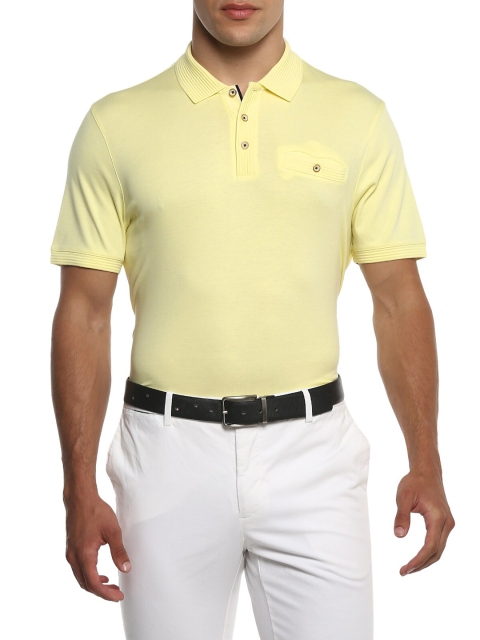 

Ted Baker Men Yellow Polo Collar T-shirt