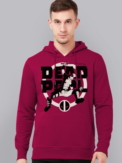 

Free Authority Men Purple Deadpool Printed Hooded Sweatshirt