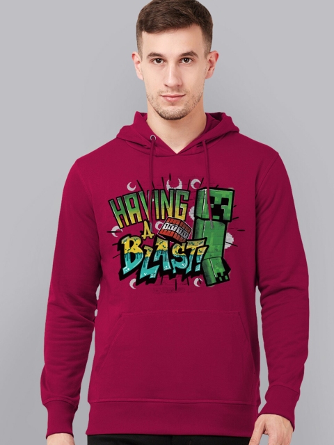 

Free Authority Men Red Minecraft Printed Hooded Sweatshirt