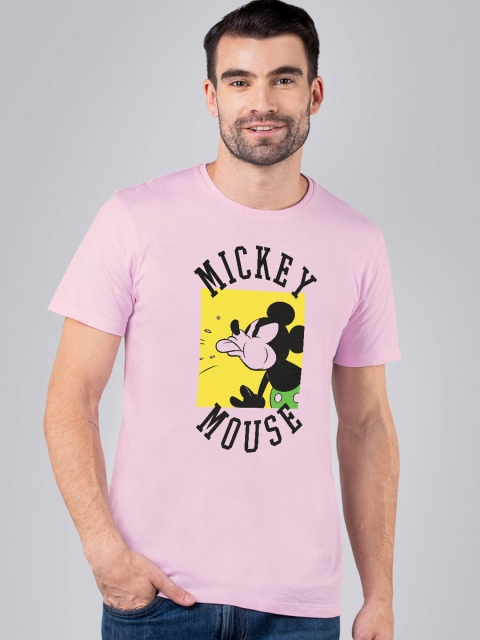 

Free Authority Mickey & Friends Men Pink Printed T-shirt