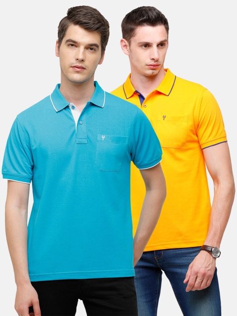 

Classic Polo Men Pack Of 2 Multicoloured Polo Collar T-shirts, Multi