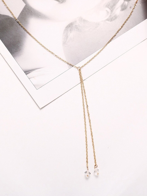 

Vembley Gold-Plated & White Pearl & Dripping Pendant Necklace